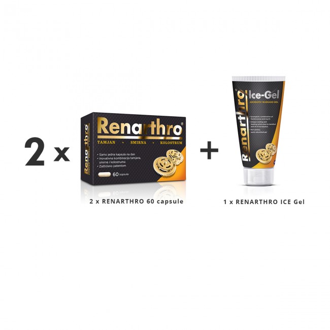 Pachet 4 Luni Tratament: 2 x Renarthro 60 Cps + 1 x Renarthro ICE Gel