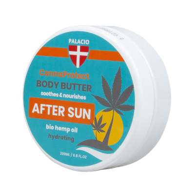 Unt de corp CannaProtect recomandat dupa expunerea la soare - 200 ml- pe baza de canabidioil Unt de corp CannaProtect recomandat dupa expunerea la soare - 200 ml- pe baza de canabidioil