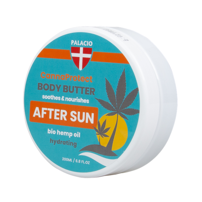Unt de corp CannaProtect recomandat dupa expunerea la soare - 200 ml- pe baza de canabidioil