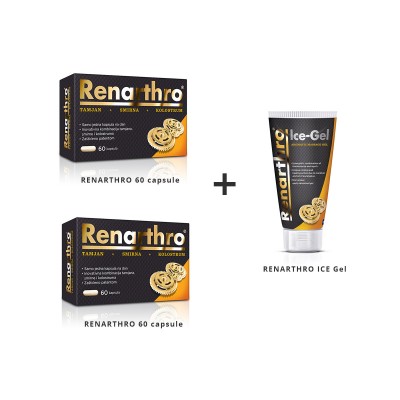 2 x Renarthro 60 Cps + 1 x Renarthro ICE Gel pentru 4 Luni   2 x Renarthro 60 Cps + 1 x Renarthro ICE Gel pentru 4 Luni
